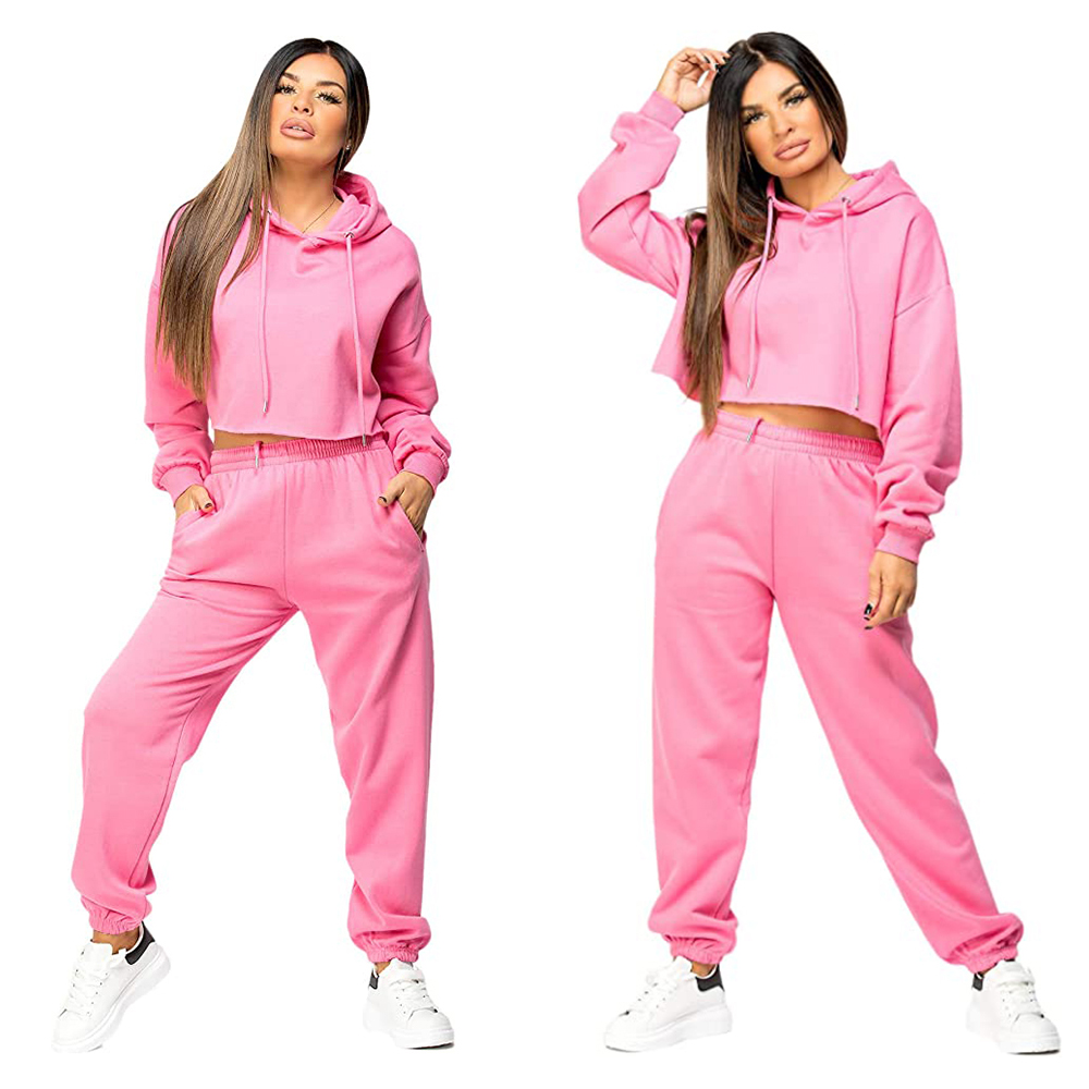 Women's Crop Hoodies Sets